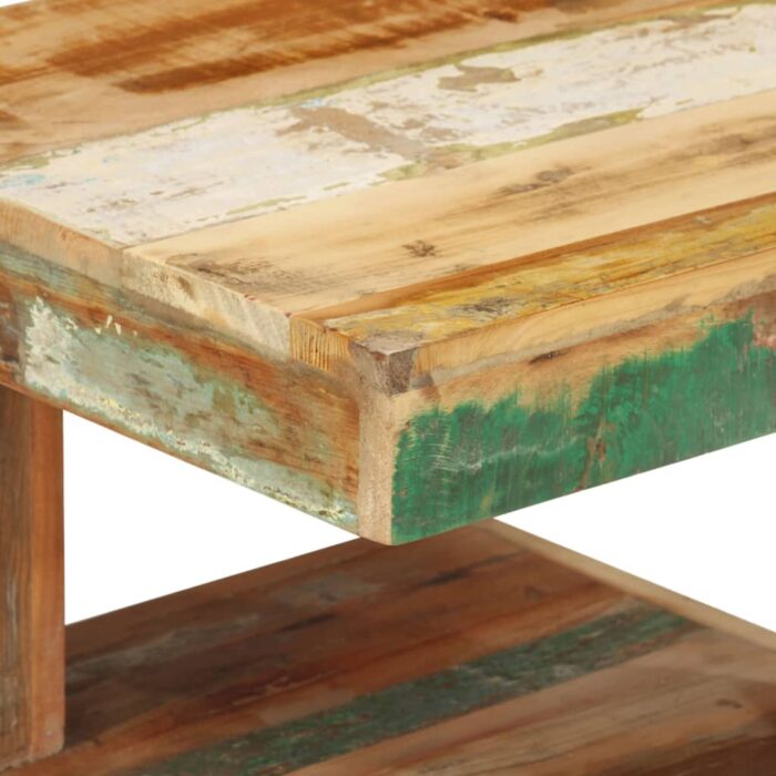 Table basse 45x45x40 cm Bois de récupération massif – Image 3