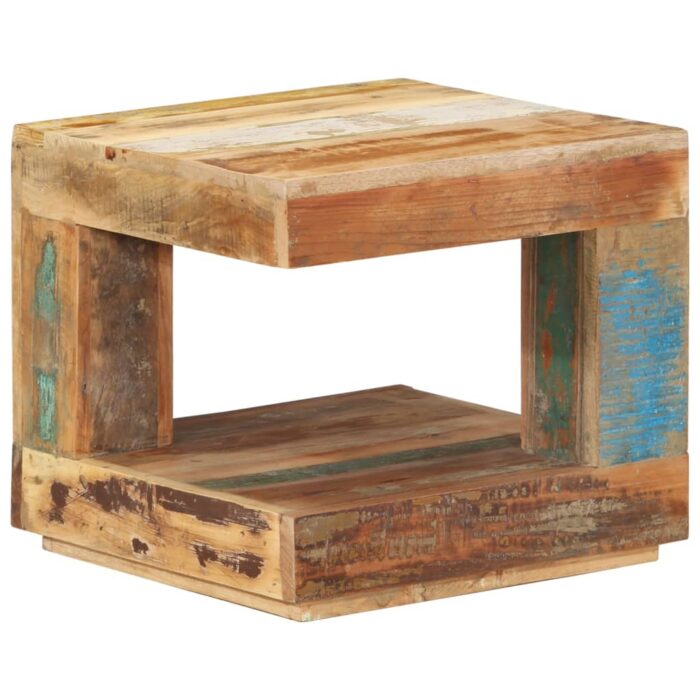 Table basse 45x45x40 cm Bois de récupération massif – Image 7