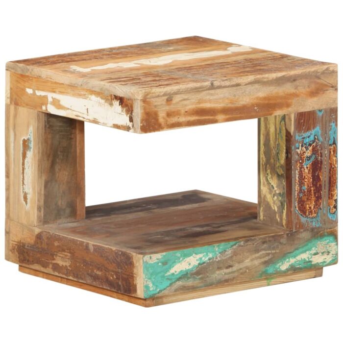 Table basse 45x45x40 cm Bois de récupération massif – Image 8