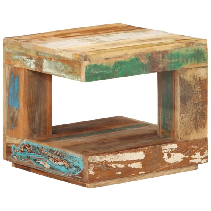Table basse 45x45x40 cm Bois de récupération massif – Image 9