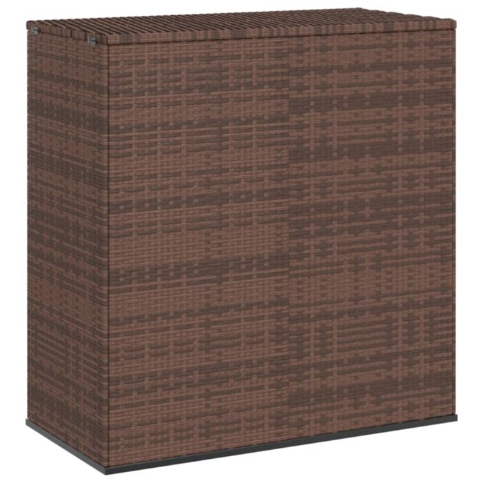 Boîte à coussins de jardin Résine tressée 100x49x103,5cm Marron – Image 1