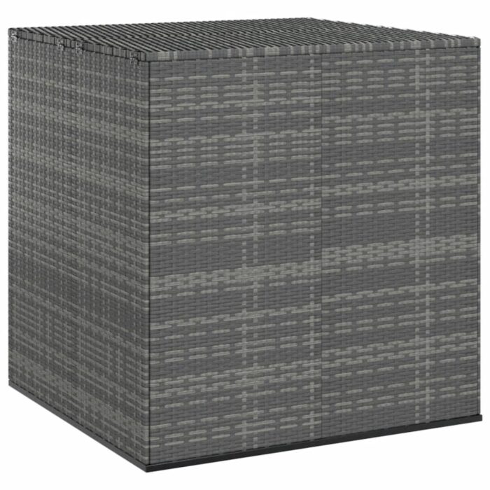 Boîte à coussins de jardin Résine tressée 100x97,5x104 cm Gris – Image 1