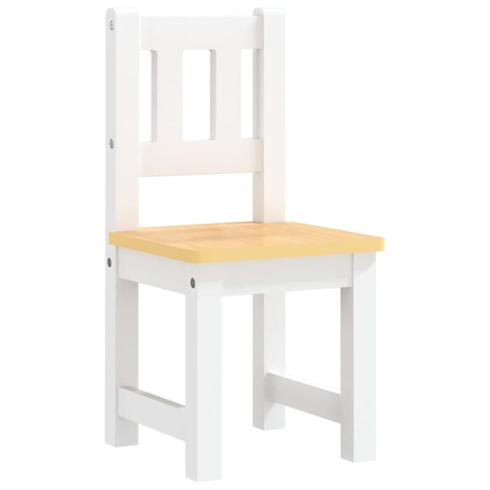 Ensemble de table et chaises pour enfants 3 pcs Blanc et beige – Image 2