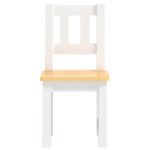 Ensemble de table et chaises pour enfants 3 pcs Blanc et beige – Image 3