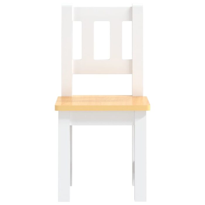 Ensemble de table et chaises pour enfants 3 pcs Blanc et beige – Image 3