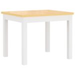Ensemble de table et chaises pour enfants 3 pcs Blanc et beige – Image 4