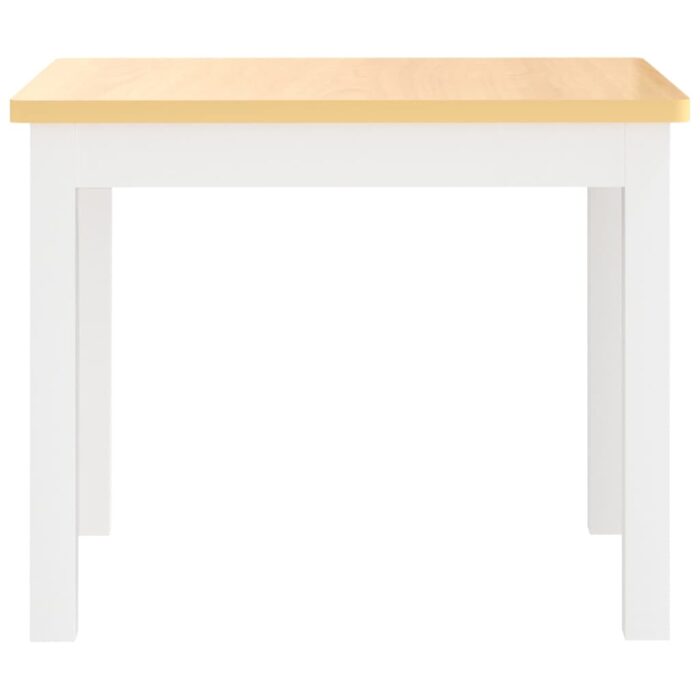 Ensemble de table et chaises pour enfants 3 pcs Blanc et beige – Image 5