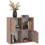 Bibliothèque Chêne Sonoma gris 60x27,5x59,5cm Bois d’ingénierie – Image 2
