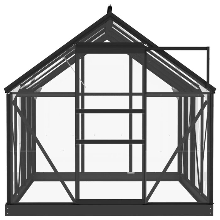 Serre en verre Anthracite 155x200,5x191 cm Aluminium – Image 2