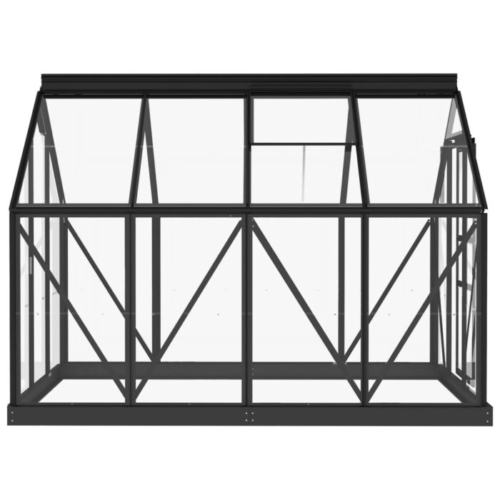 Serre en verre Anthracite 155x200,5x191 cm Aluminium – Image 5