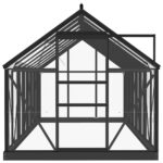 Serre en verre Anthracite 155x395,5x191 cm Aluminium – Image 2