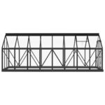 Serre en verre Anthracite 155x395,5x191 cm Aluminium – Image 5