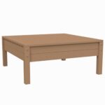 Salon de jardin 3 pcs avec coussins crème bois de pin massif – Image 3
