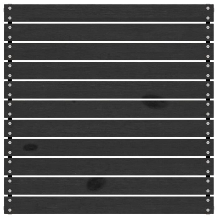 Salon de jardin 3 pcs avec coussins Noir Bois de pin massif – Image 4