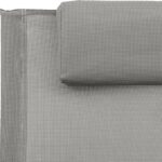 Chaise longue avec oreiller Acier et textilène Gris – Image 4