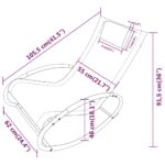 Chaise longue avec oreiller Acier et textilène Gris – Image 5