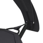 Lit de repos d'extérieur avec auvent Noir Acier et tissu Oxford – Image 4