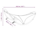 Chaise longue à bascule avec roues Acier et textilène Crème – Image 4
