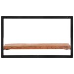 Étagères murales 2 pcs 60x25x35 cm Bois d'acacia et acier – Image 2