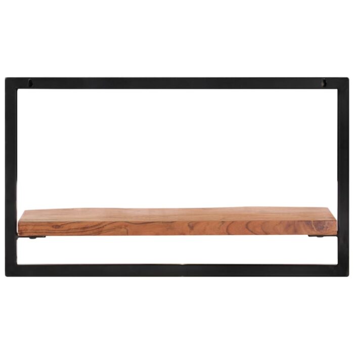 Étagères murales 2 pcs 60x25x35 cm Bois d'acacia et acier – Image 2