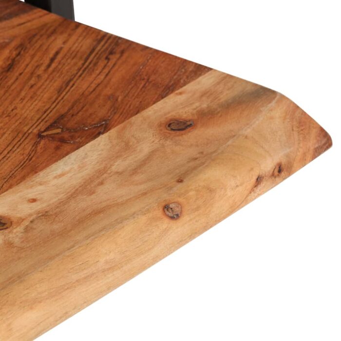 Étagères murales 2 pcs 60x25x35 cm Bois d'acacia et acier – Image 5