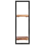 Étagères murales 2 pcs 25x25x75 cm Bois d'acacia et acier – Image 2
