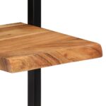 Étagères murales 2 pcs 25x25x75 cm Bois d'acacia et acier – Image 5