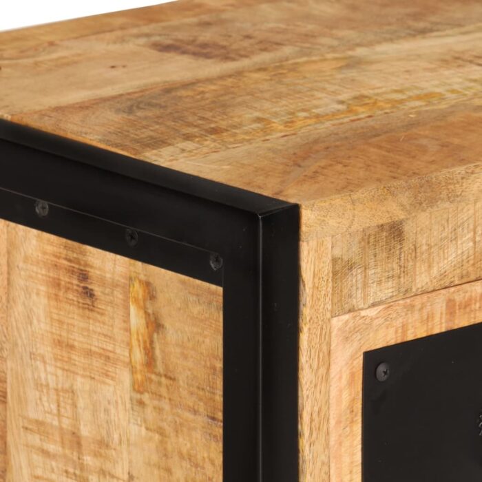 Casier à vin pour 16 bouteilles Bois de manguier massif – Image 4