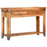 Table console 110x34x74 cm Bois d'acacia massif – Image 10