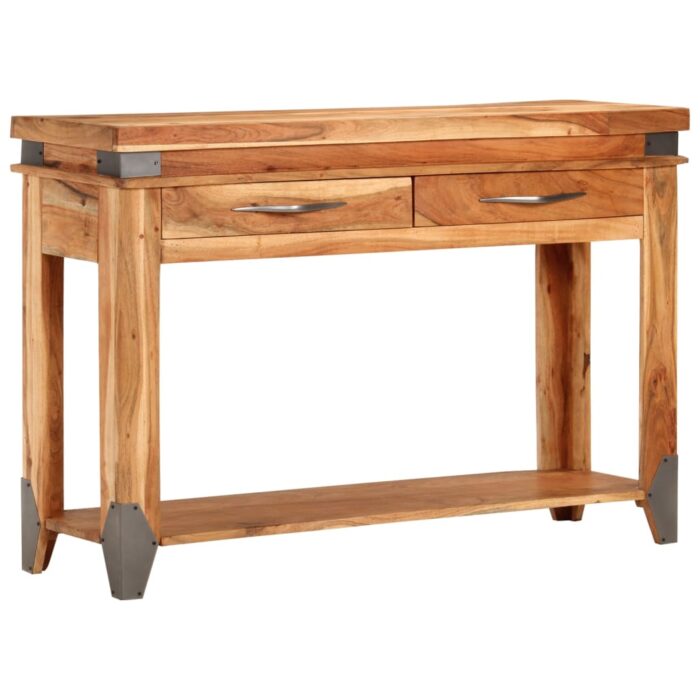 Table console 110x34x74 cm Bois d'acacia massif – Image 10
