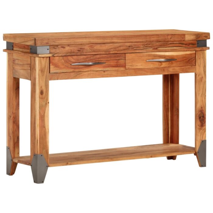 Table console 110x34x74 cm Bois d'acacia massif – Image 11