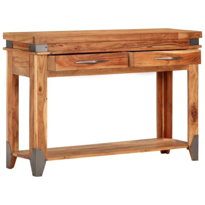 Table console 110x34x74 cm Bois d'acacia massif – Image 6