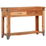 Table console 110x34x74 cm Bois d'acacia massif – Image 8