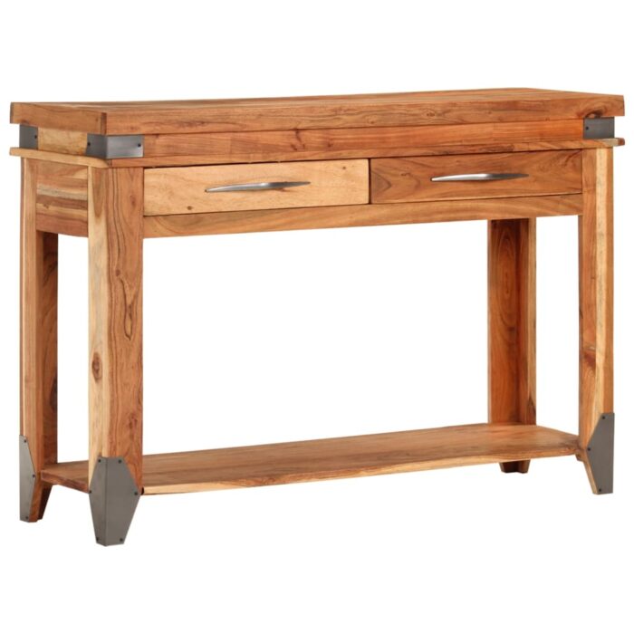 Table console 110x34x74 cm Bois d'acacia massif – Image 8