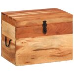 Boîte de rangement 39x28x31 cm Bois massif d'acacia