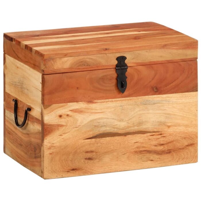 Boîte de rangement 39x28x31 cm Bois massif d'acacia – Image 1