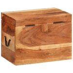 Boîte de rangement 39x28x31 cm Bois massif d'acacia – Image 3