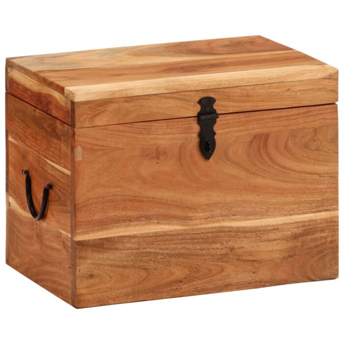 Boîte de rangement 39x28x31 cm Bois massif d'acacia – Image 9