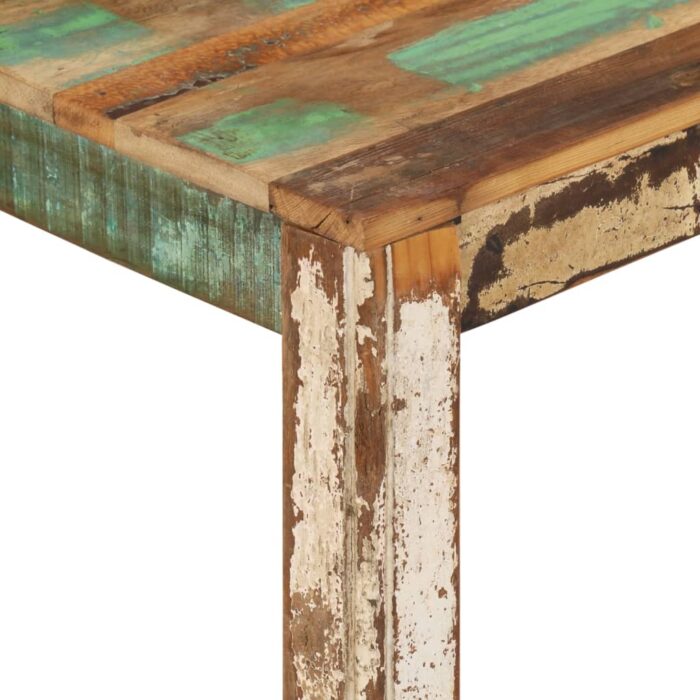 Table basse 80x80x40 cm Bois de récupération massif – Image 5