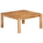 Table basse 80x80x40 cm Bois d'acacia massif – Image 10