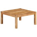 Table basse 80x80x40 cm Bois d'acacia massif – Image 8