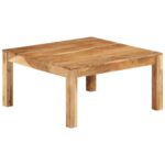 Table basse 80x80x40 cm Bois d'acacia massif – Image 9