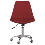 Chaises pivotantes à manger lot de 2 Rouge bordeaux Tissu – Image 2