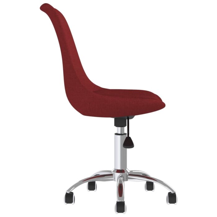 Chaises pivotantes à manger lot de 2 Rouge bordeaux Tissu – Image 3
