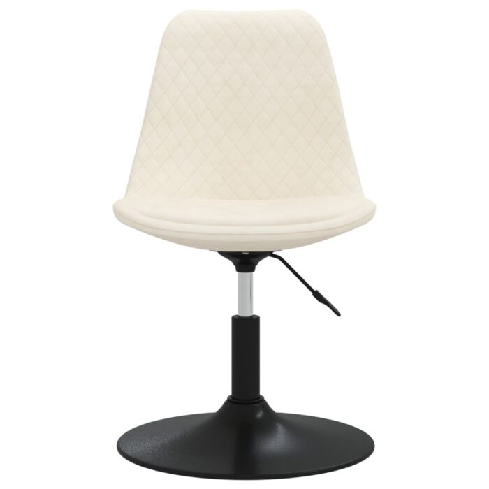 Chaises à manger pivotantes lot de 4 Crème Velours – Image 2
