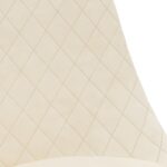 Chaises à manger pivotantes lot de 4 Crème Velours – Image 6