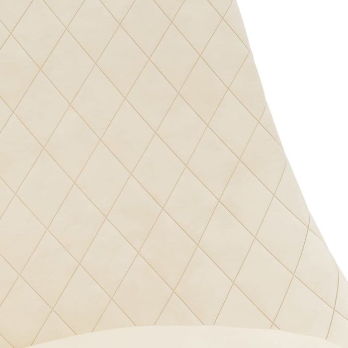 Chaises à manger pivotantes lot de 4 Crème Velours – Image 6