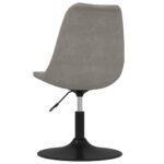 Chaises à manger pivotantes lot de 4 Gris clair Velours – Image 4