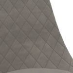 Chaises à manger pivotantes lot de 4 Gris clair Velours – Image 6