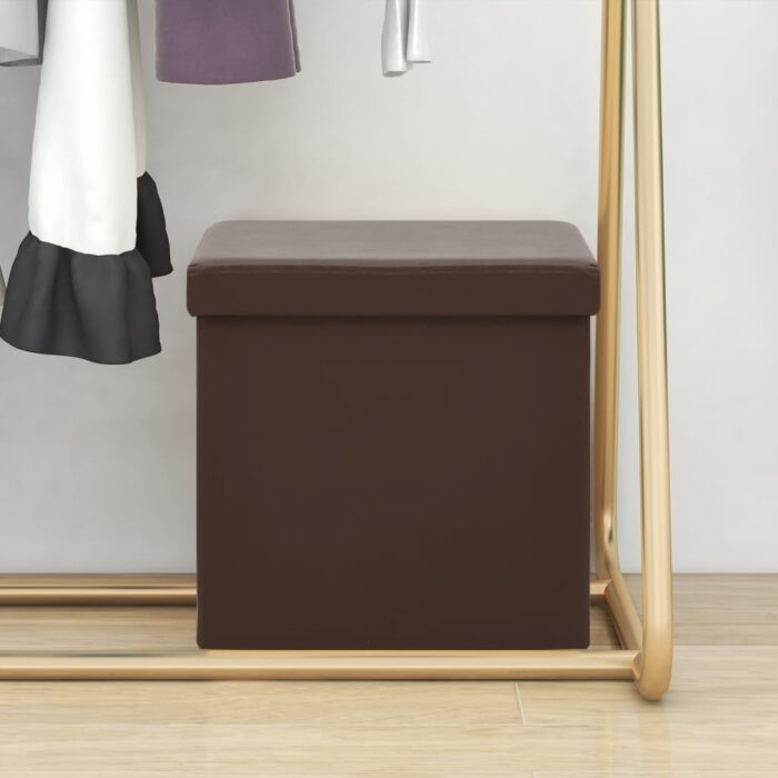 VXL8720286697108_m_en_hd_1.jpg Tabouret de rangement pliable Marron PVC – Image 1